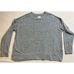 Lucky Brand Womens Size XL Gray Long Sleeve Soft Knit Sweater Top